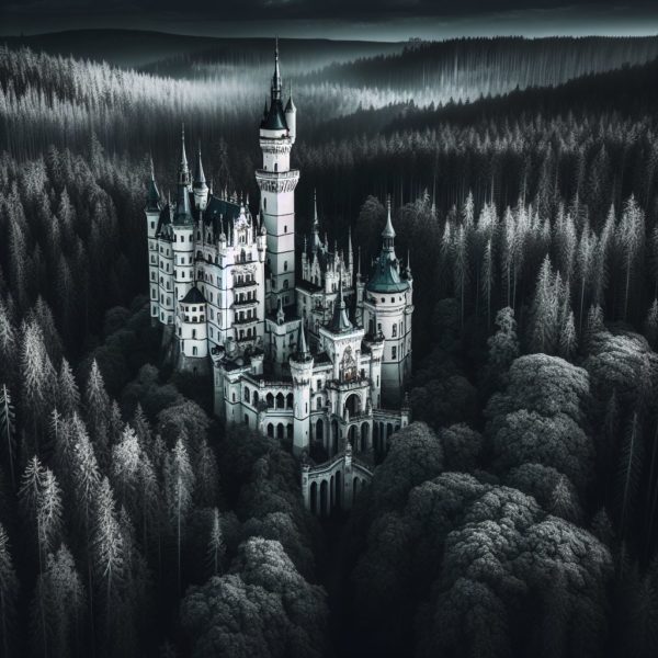The beautiful castle in the terrible forest